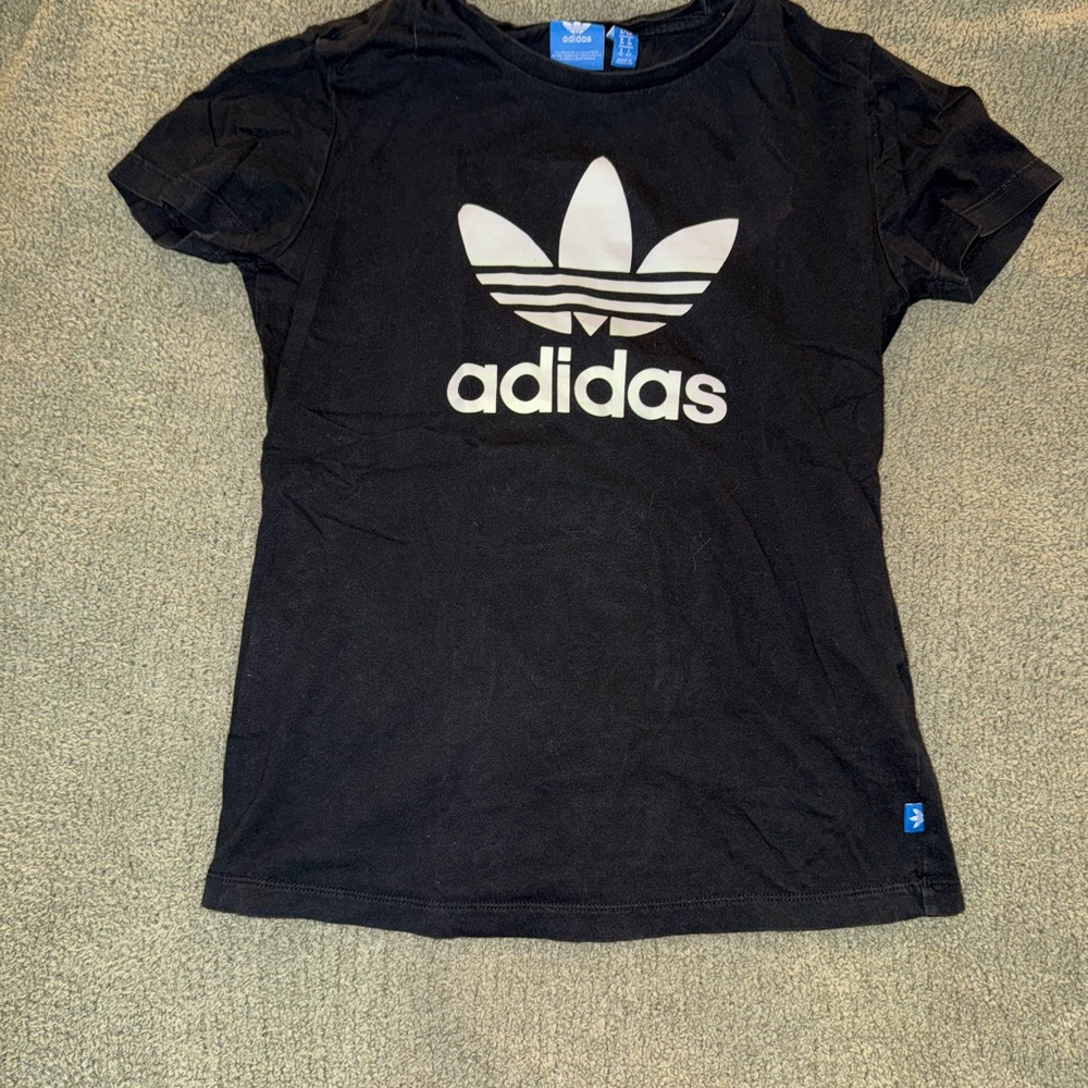 Adidas Women’s Black Tee with White Logo